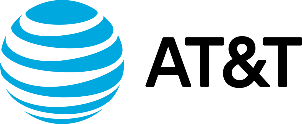 AT&T brand logo representing telecommunications solutions wireless services and customer connectivity
